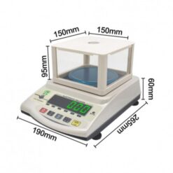 HAE精密電子天平 9 HAE電子天平附壓克力罩尺寸圖