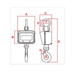 HT不鏽鋼電子吊秤 6 SHT不鏽鋼電子吊秤尺寸