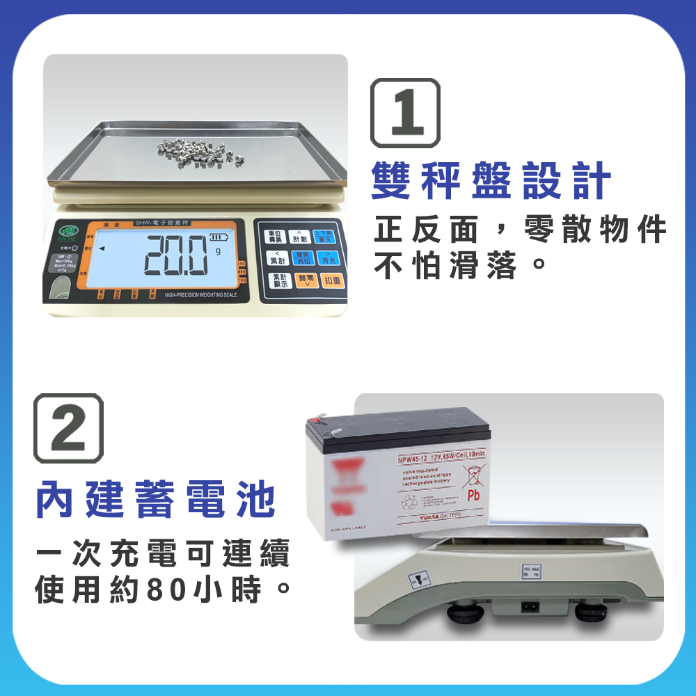 SHW-II 工業計重電子秤 4 SHW-II工業計重電子秤特色