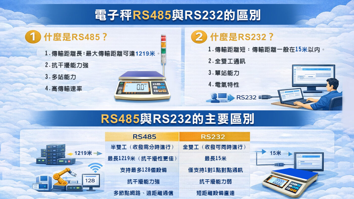 電子秤RS485與RS232的區別01
