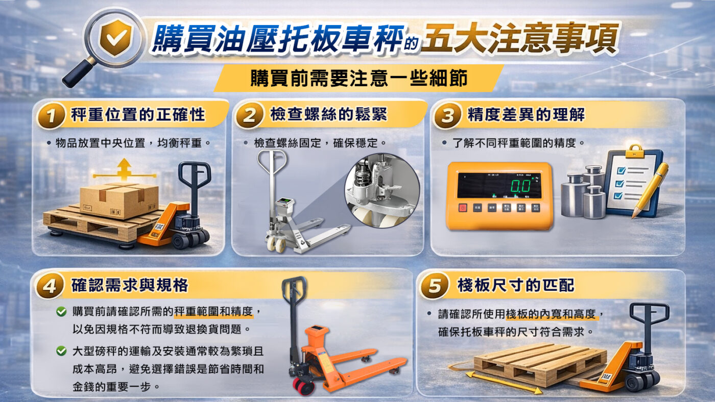 購買油壓托板車秤的五大注意事項