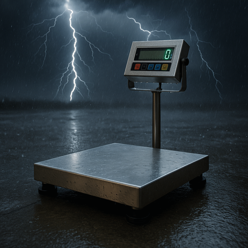 雷雨天氣下的電子秤