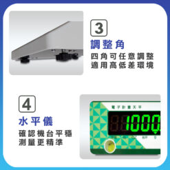 GRN電子計重天平 10 GRN 電子計重天平調整角和水平儀