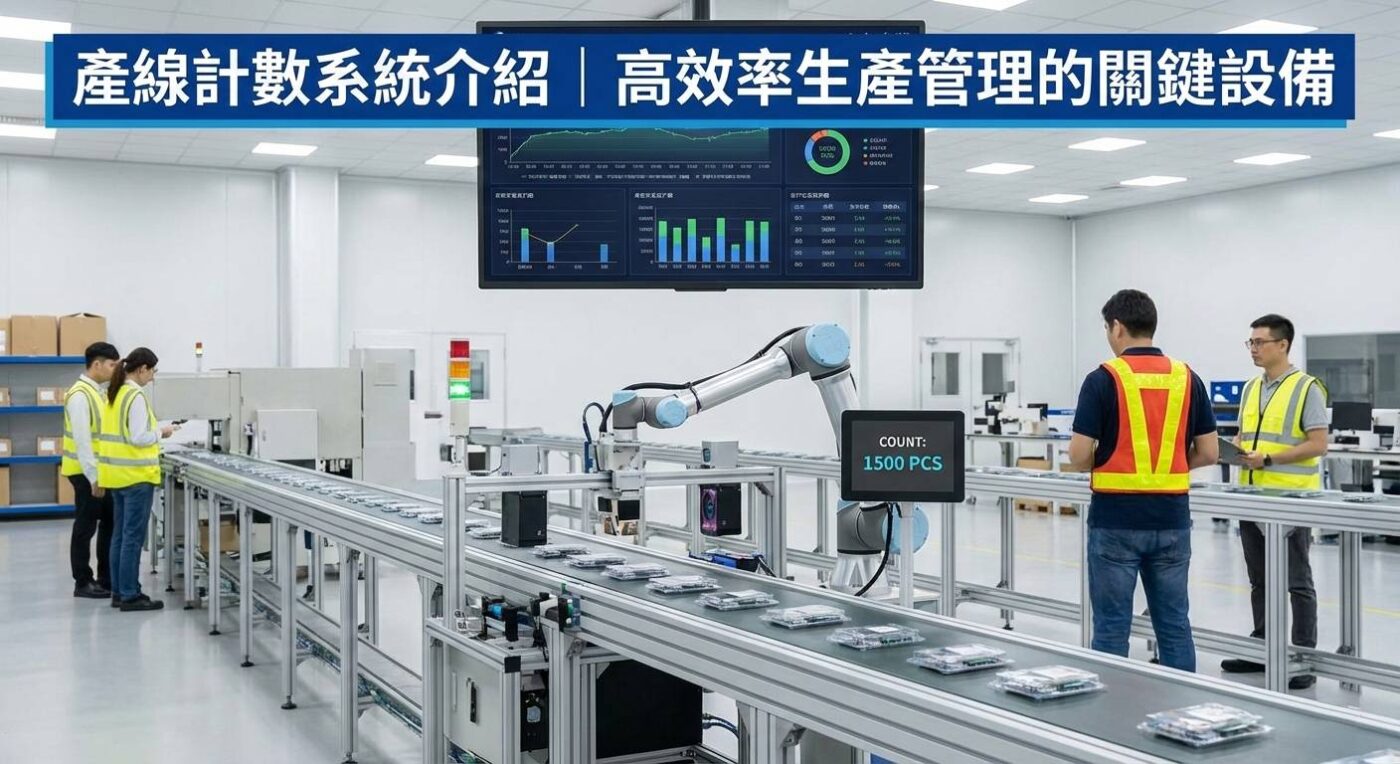 產線計數系統介紹|高效率生產管理的關鍵設備 1 產線計數系統介紹|高效率生產管理的關鍵設備(示意圖)