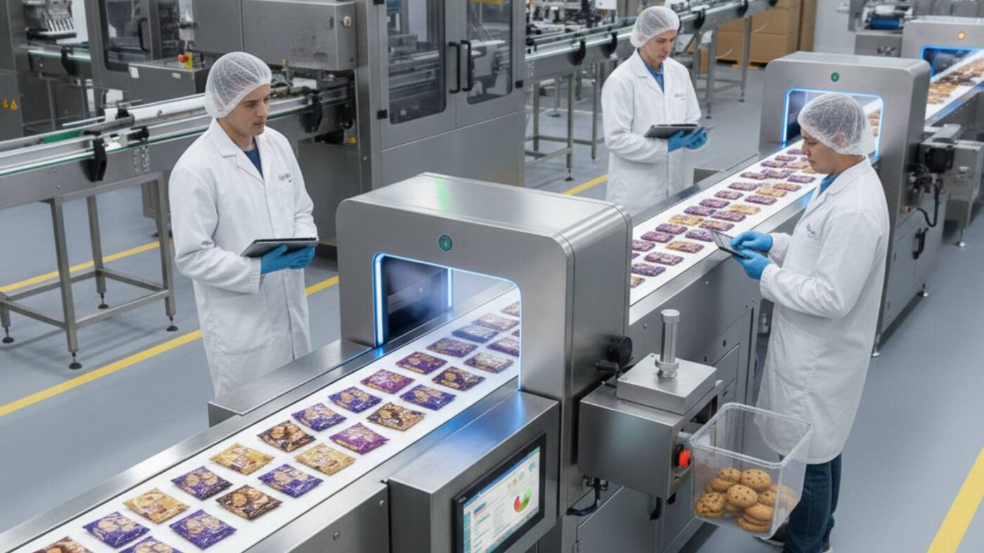食品餅乾金屬檢測機廠商推薦|提升食品安全與產線效率的專業設備選擇 1 食品餅乾金屬檢測機廠商推薦|提升食品安全與產線效率的專業設備選擇(文章示意圖)