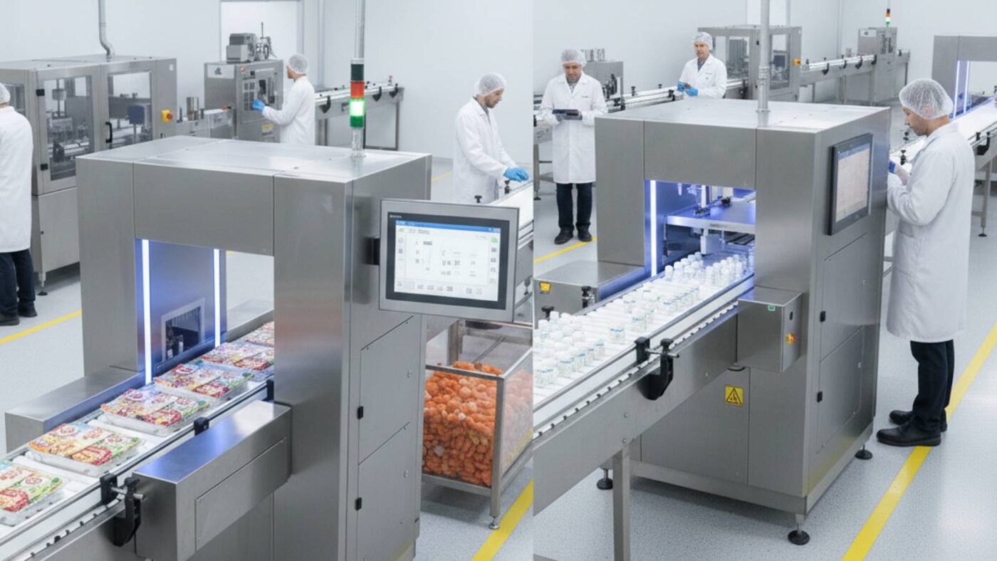 自動金屬檢測機廠商推薦｜食品、藥品、生產線異物檢測好夥伴－尚和國際衡器(文章示意圖)