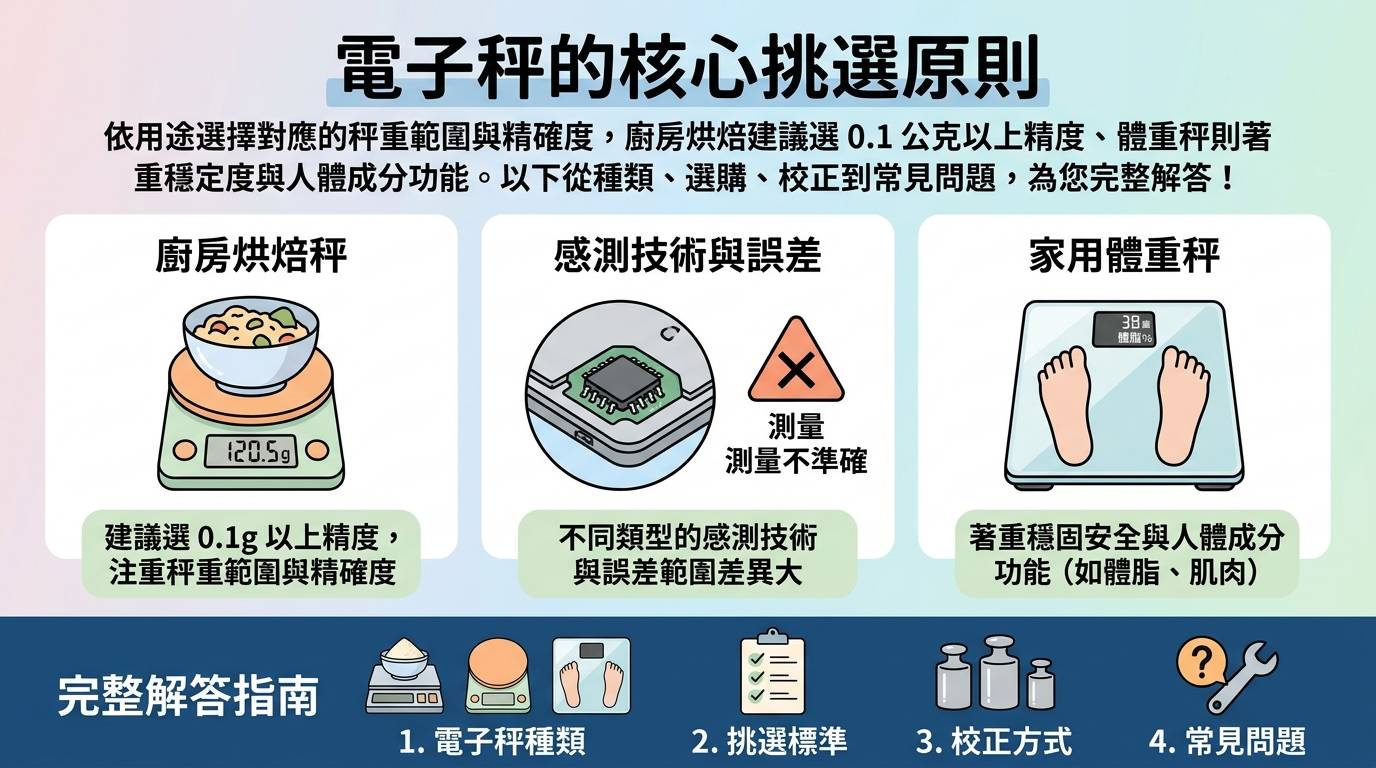 電子秤完整指南:種類、挑選標準與常見問題解答 1 電子秤完整指南:種類、挑選標準與常見問題解答-示意圖